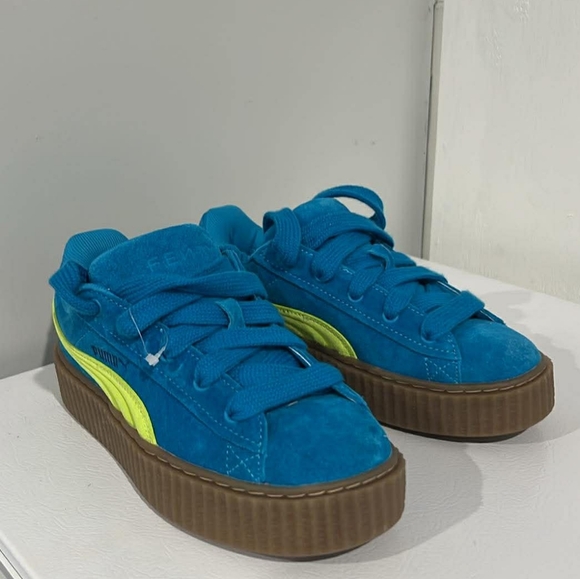 Puma Shoes - Puma Blue and Neon Green Sneakers